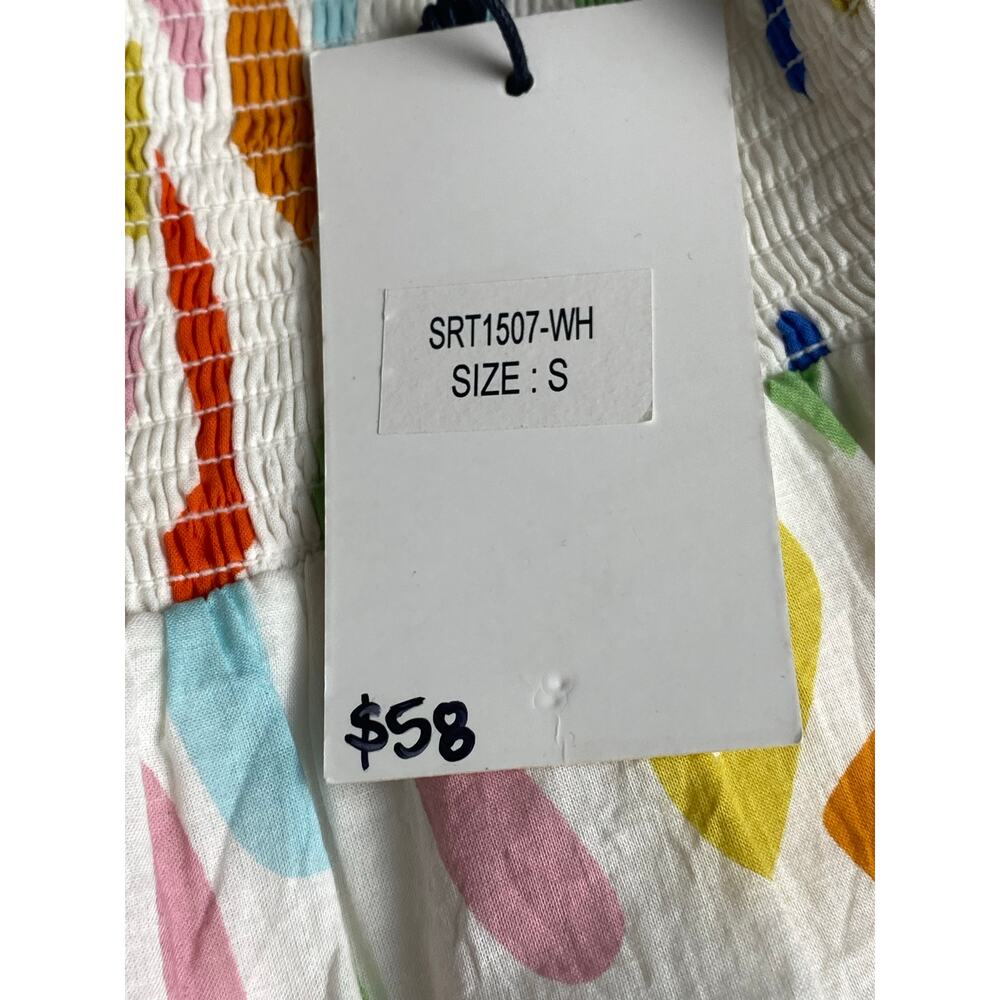 THML White Multi-Color Abstract Print Mini Skirt - Picture 7 of 10